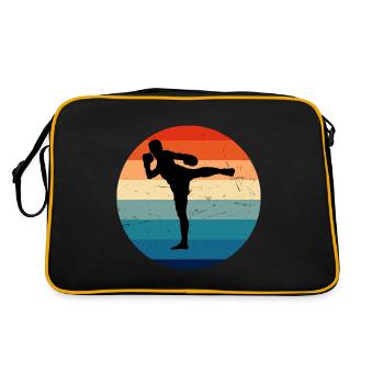 Thai Boxing Men Thai Boxer Women Thaibox - Retro Bag - black/gold - Back