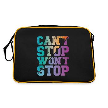 Can't Stop won't Stop - Retro Bag - black/gold - Back