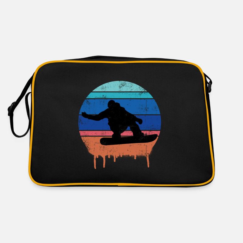 Snowboard Snowboarding Retro Retro Tasche