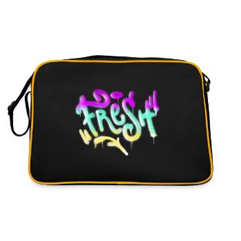 Fresh Graffiti - Retro Bag - black/gold - Back