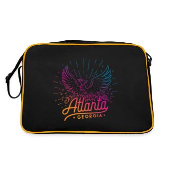 Atlanta Georgia - Retro Bag - black/gold - Back