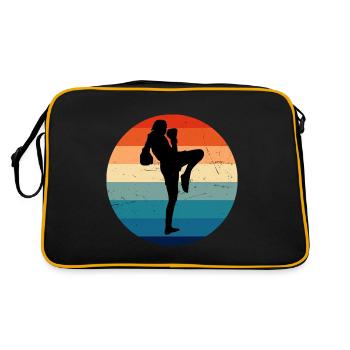 Thai Boxer Women Muay Thai Thai Boxing Thaiboxing - Retro Bag - black/gold - Back
