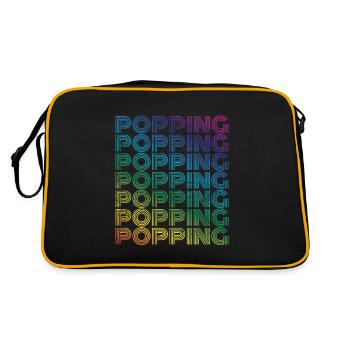 Popping Funk Style Tänzer Tänzerin - Retro Tasche - Schwarz/Gold - Hinten