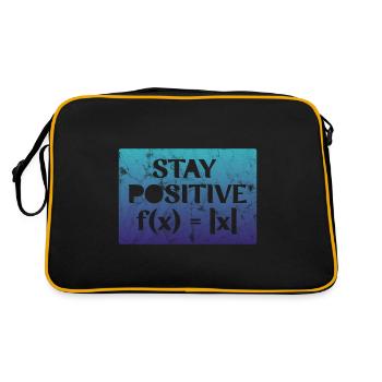Stay Positive - Retro Bag - black/gold - Back