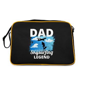 Skysurfing Dad Skydiving Extreme Sport Skydive - Retro Bag - black/gold - Back