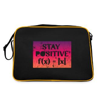 Stay Positive - Retro Bag - black/gold - Back