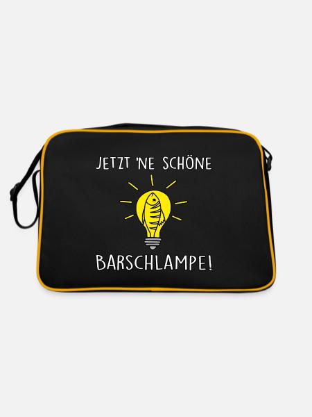 Barschlampe - Retro Tasche - Schwarz/Gold - Hinten