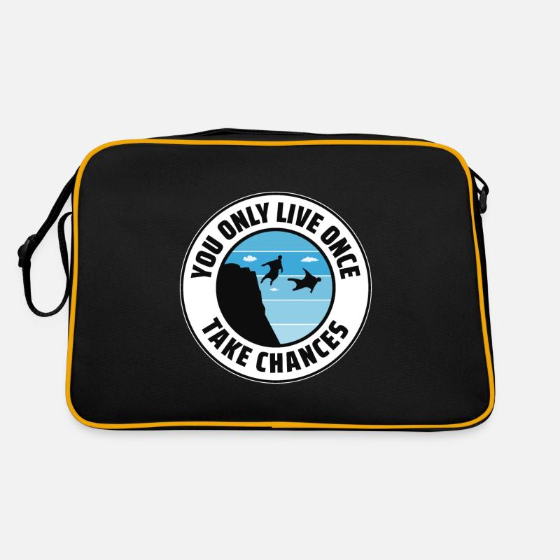 Wingsuit fliegen Base Jumping Fallschirmspringen Wingsuiting Retro Tasche