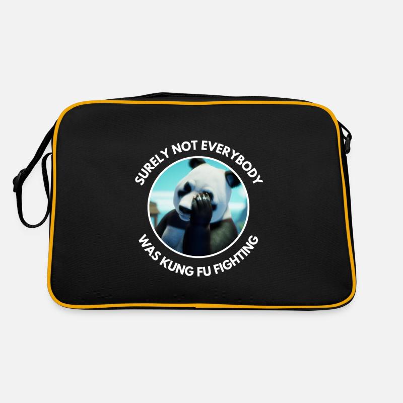 Panda Bear Kung Fu Fighting Joke Funny Saying Retro Bag