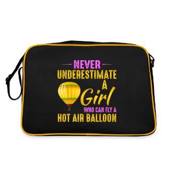 Hot Air Ballooning Hopper Balloon Ride Balloonist - Retro Bag - black/gold - Back