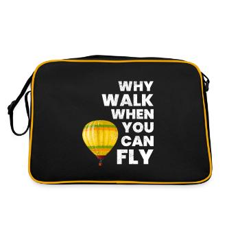 Hot Air Ballooning Hopper Balloon Ride Balloonist - Retro Bag - black/gold - Back