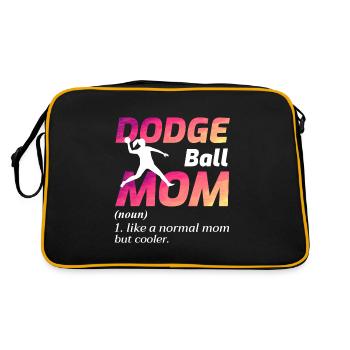 Dodgeball Maman Fête des mères Drôle - Sac Retro - noir/or - Dos