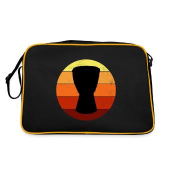 Djembé Player Drummer Music Drum Vintage Retro - Sac Retro - noir/or - Dos