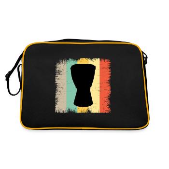 Djembé Player Drummer Music Drum Vintage Retro - Sac Retro - noir/or - Dos
