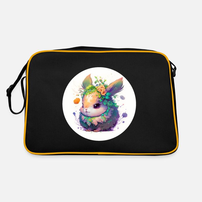 Animal rabbit fantasy and cute Retro Bag
