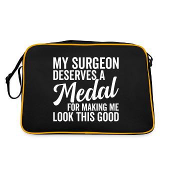 Un chirurgien plasticien mérite une médaille - Sac Retro - noir/or - Dos