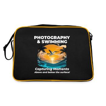 Photographe Photographie et Natation Nageur - Sac Retro - noir/or - Dos