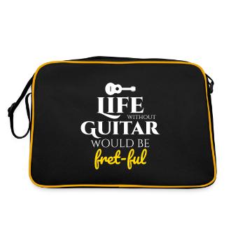 Fret-fully Funny: Mit Gitarren das Leben feiern - Retro Tasche - Schwarz/Gold - Hinten