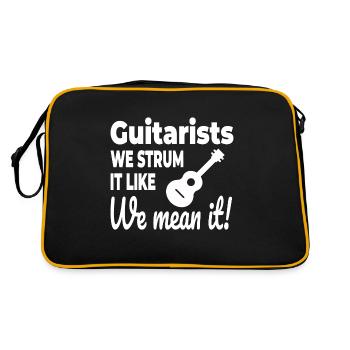 Gratter avec passion : célébrer les guitaristes - Sac Retro - noir/or - Dos