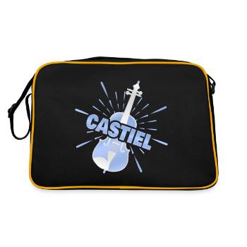 Gift for Castiel - Retro Bag - black/gold - Back