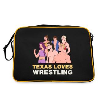 Conception de lutte au Texas pour les fiers fans du Texas - Sac Retro - noir/or - Dos
