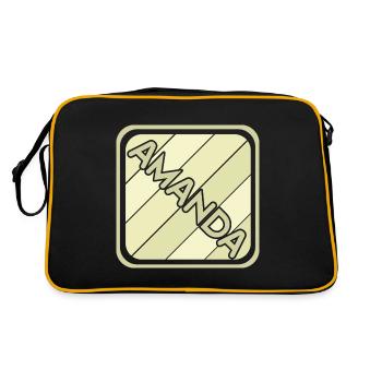 Amanda - Retro Bag - black/gold - Back