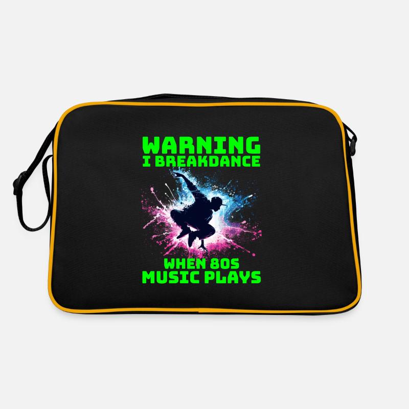 80er Jahre Breakdancer Silhouette - Neon Dance Moves Retro Tasche