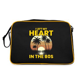 Retro 80s Sunset: Palm Trees & Beach Vibes - Retro Bag - black/gold - Back