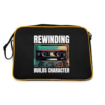 Art de la cassette Vintage : rembobinage de la nostalgie des années 80 - Sac Retro - noir/or - Dos