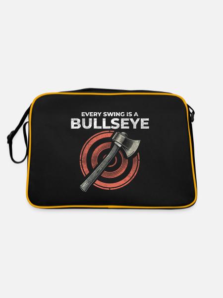 Lancer de hache Lanceur de hache Bûcheron Drôle Bullseye - Sac Retro - noir/or - Dos
