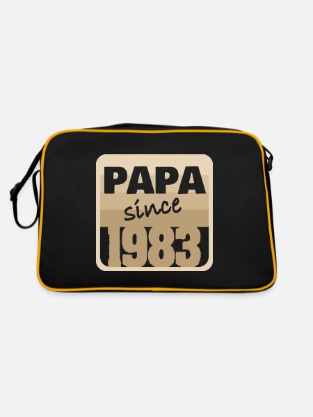1983 - Retro Tasche - Schwarz/Gold - Hinten