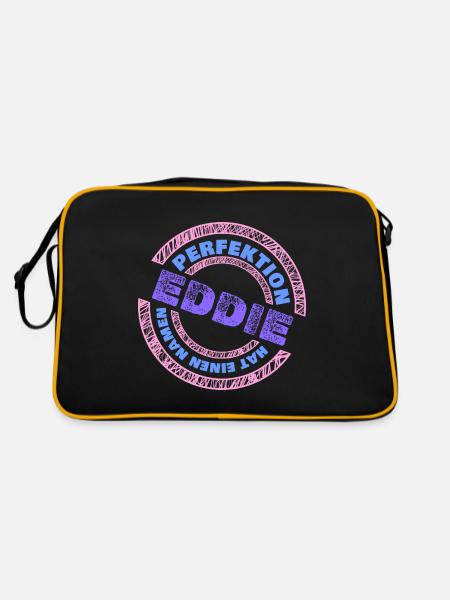 Eddie Eddie - Retro Tasche - Schwarz/Gold - Hinten