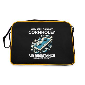 Pourquoi est-ce que je perds à Cornhole ? Résistance à l’air plus élevée - Sac Retro - noir/or - Dos