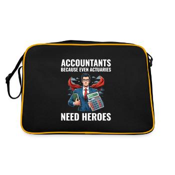 Buchhalter Buchhaltung Buchhaltung Finanzen Lustig - Retro Tasche - Schwarz/Gold - Hinten