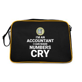 Comptable Comptabilité Tenue de livres Finance Drôle - Sac Retro - noir/or - Dos