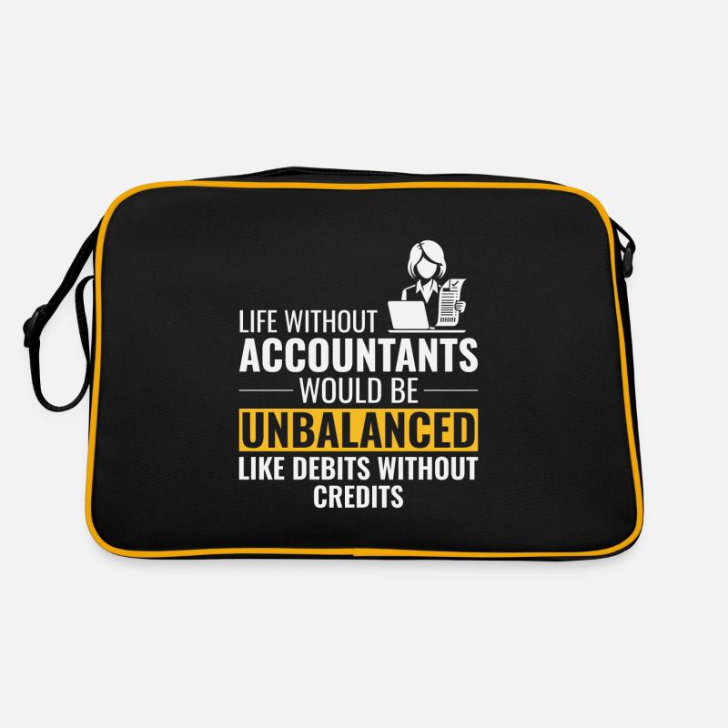 Buchhalter Buchhaltung Buchhaltung Finanzen Lustig - Retro Tasche - Schwarz/Gold
