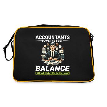 Accountant Accounting Bookkeeping Finance Funny - Retro Bag - black/gold - Back