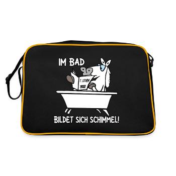 Im Bad bildet sich Schimmel - Retro Tasche - Schwarz/Gold - Hinten