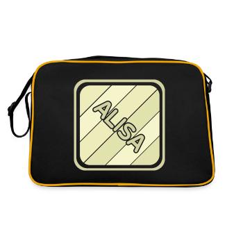 Alisa as a girl's name - Retro Bag - black/gold - Back