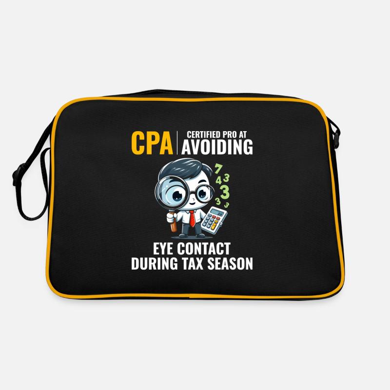 CPA: Number Ninja Dodging Eye Contact Accountant Retro Bag