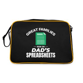 Buchhalter Papa Buchhaltung Finanzen Finanzen Lustig - Retro Tasche - Schwarz/Gold - Hinten