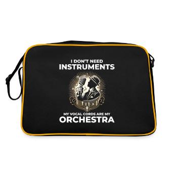 Beatboxing Culture Orchestre Humour musical Beatbox - Sac Retro - noir/or - Dos