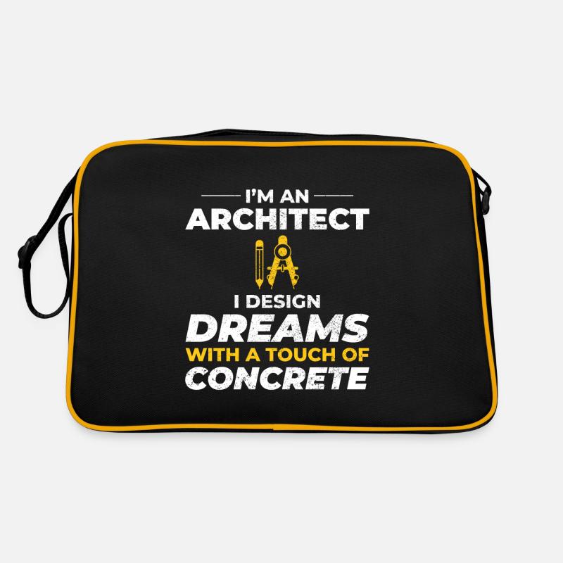 Architect Dreams Concrete Design Construction Retro Bag