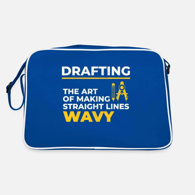 Architecte Dessin Lignes Ondulées Construction Drôle Sac Retro