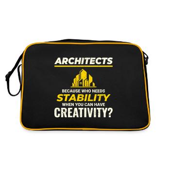 🏰 Architectes : Privilégiez la créativité à la stabilité ! - Sac Retro - noir/or - Dos