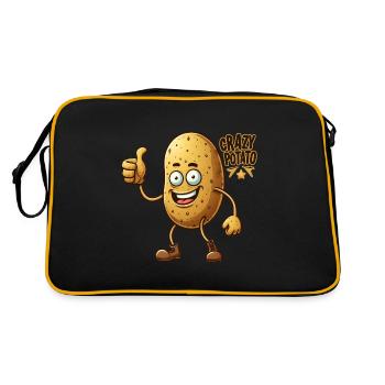 Crazy Veggies : Potato thumbs up (en anglais seulement) - Sac Retro - noir/or - Dos