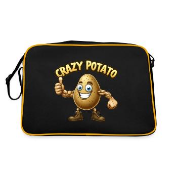 Crazy Veggies: Potato Body Builder Thumbs Up - Retro Bag - black/gold - Back