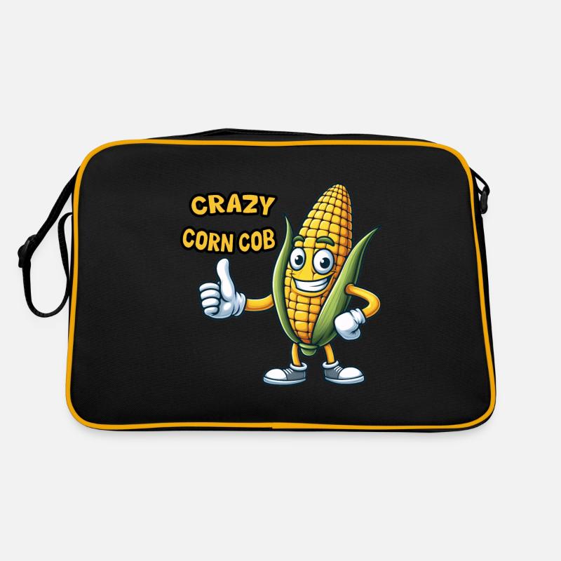 Crazy Veggies Corn Cob Thumbs Up Retro Tasche