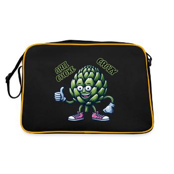Crazy Veggies: Artichoke Gang Thumbs Up - Retro Bag - black/gold - Back