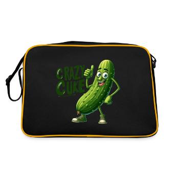 Crazy Veggies: Spiky Cuke Thumbs Up - Retro Bag - black/gold - Back